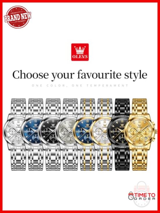 Women\'s Analog Quartz Watch Stainless Steel Waterproof Diamond Multifunction